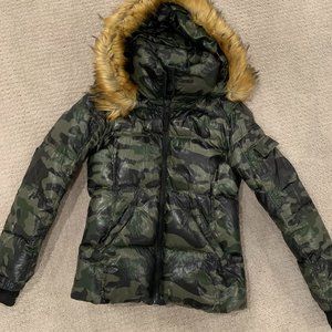 Sams S13 Women's Camouflage Puffer Coat Size Small